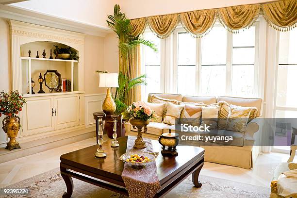 Luxury Modern Living Room Stock Photo - Download Image Now - Beauty, Chair, Color Image