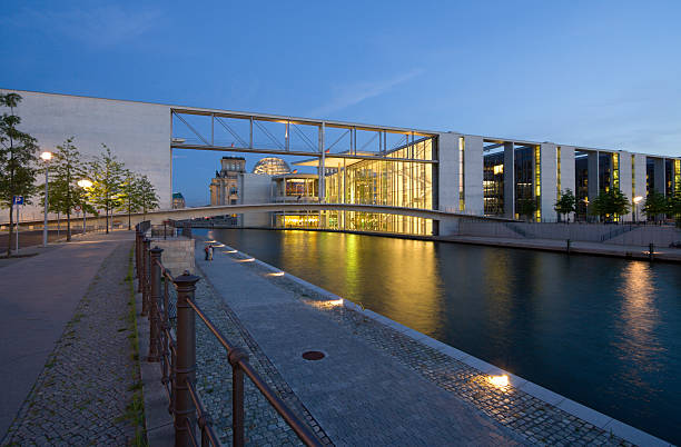 istock Berlin Government Area At Night 92395931