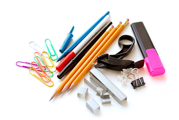 istock School office supplies on white 92396081