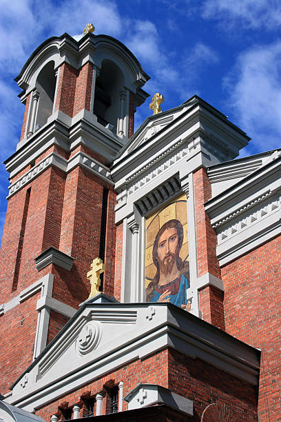 Mir Chapel (close up), Belarus stock photo