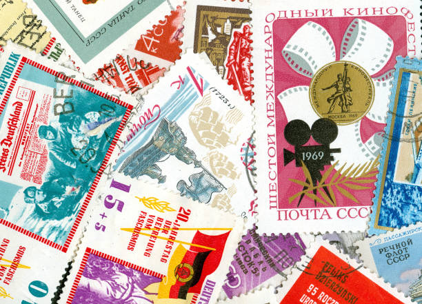 istock Communist propaganda vintage  stamps 92396471