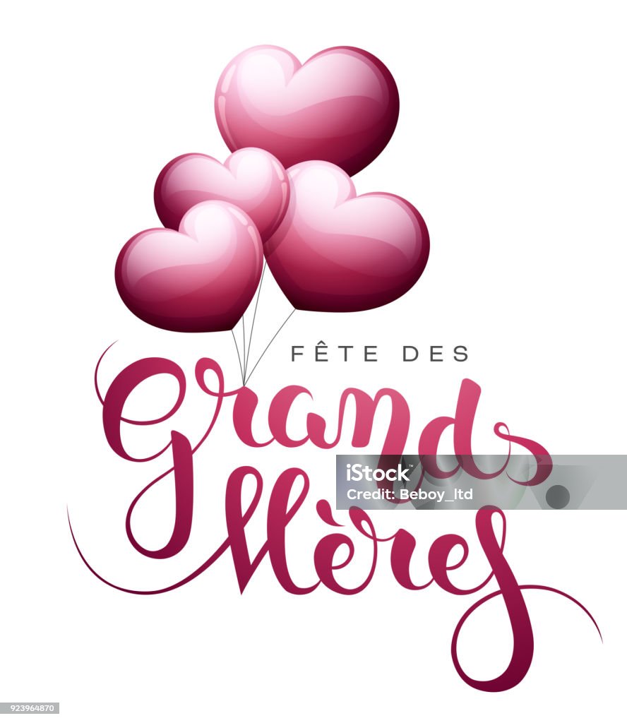 Grandmothers Day In French Grandmothers Day Stock Illustration