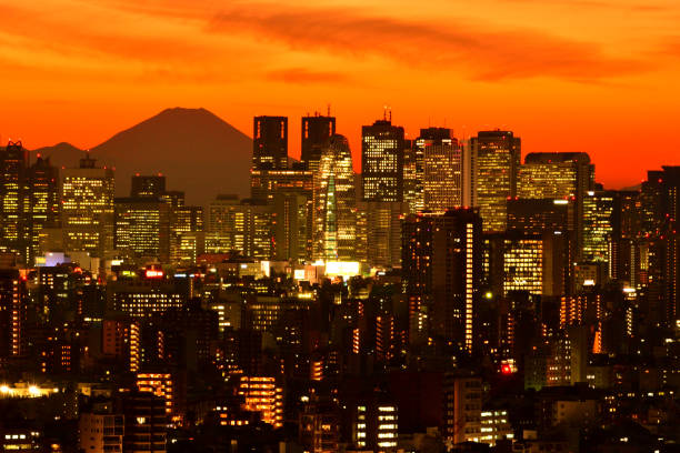 istock Mt Fuji and Tokyo Skyline : Daytime and Evening 923965020