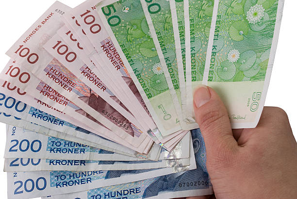 istock Fan of 50, 100, 200 NOK Norwegian crones 92396504