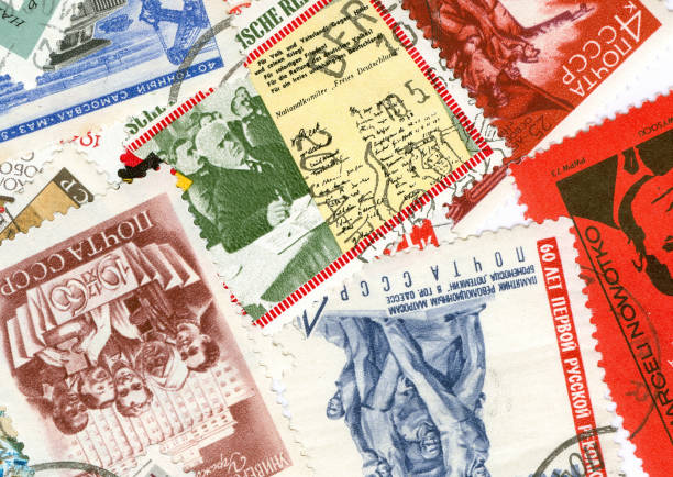 istock Communist propaganda vintage  stamps 92396512