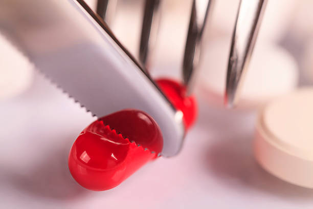istock food pills, knife and fork 923965596