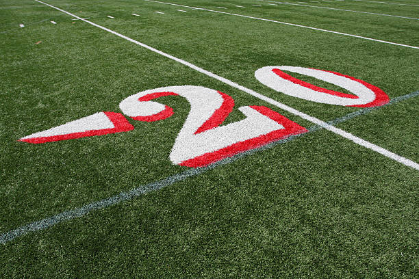 istock American Football Field 20 Yard Line 92396865
