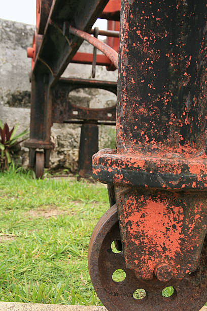 istock Rusty Wheel on base of Turret 92396969