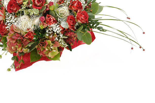 Lush bouquet of red roses.