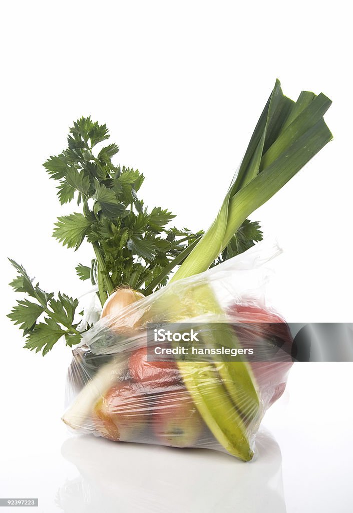 bag with vegetables  Apple - Fruit Stock Photo