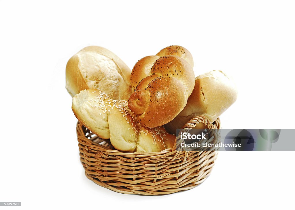 Cesta de pão branco - Royalty-free Alimentação Saudável Foto de stock