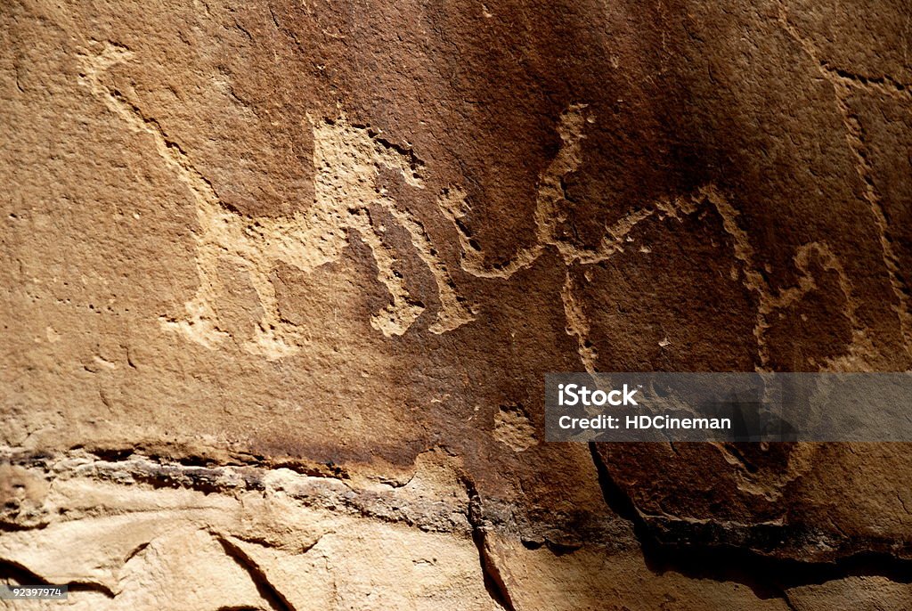 Rodowa Puebloans (Anasazi) Petroglyphs-Cave Malarstwo - Zbiór zdjęć royalty-free (Anasazi)