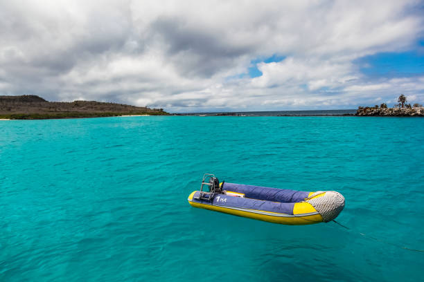 istock Inflatable rubber boats with motor 923981246