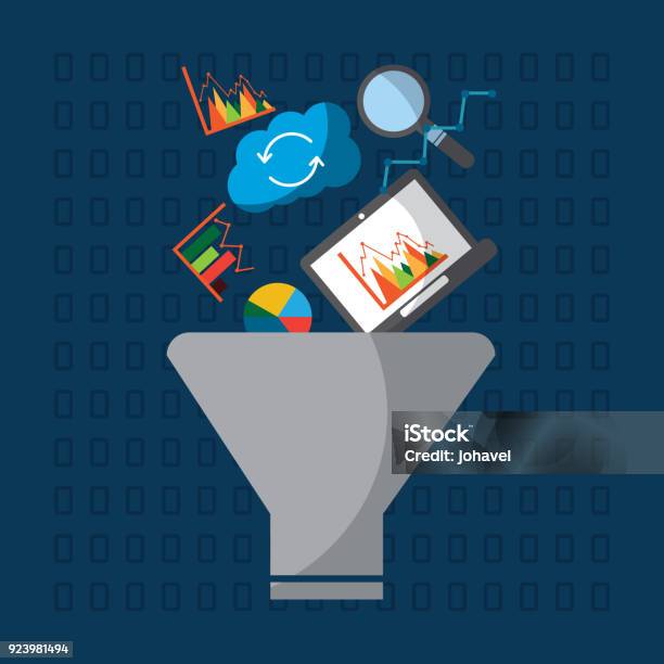 Data Filtering Infographic Data Filter Information Cloud Process Stock Illustration - Download ...