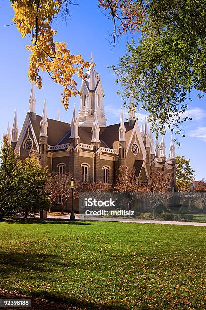 Tempel Der Mormonen Square Im Herbstsalt Lake City Utah Stockfoto und mehr Bilder von Architektur