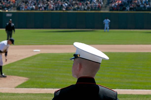 istock United States Marine @ Baseball Game 92398191