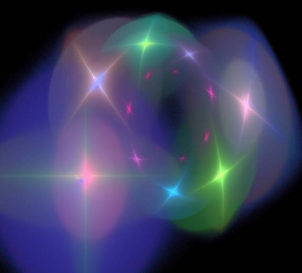 istock image of one Digital Fractal on Black Color 923985464