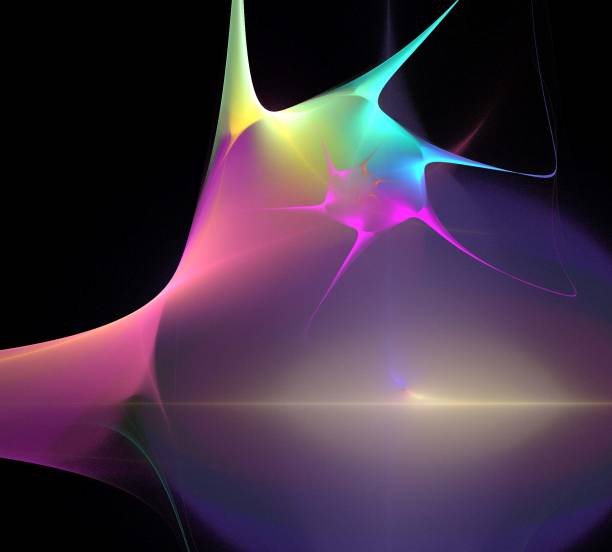 istock image of one Digital Fractal on Black Color 923985804