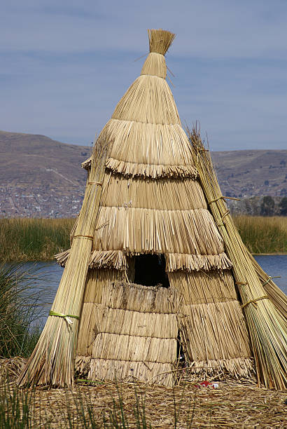 istock Traditional reed house, Lake Titicaca, Peru 92398657
