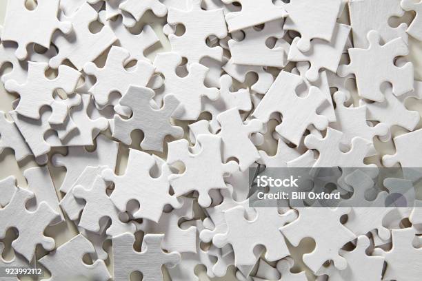 Blank Jigsaw Puzzle Random Stock Photo - Download Image Now - Jigsaw Piece, Puzzle, Broken