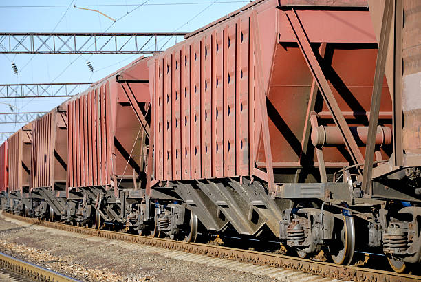 istock The train with cars for dry cargo 92399593