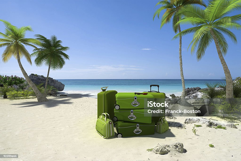 Зеленый путешествия - Стоковые фото Пляж роялти-фри