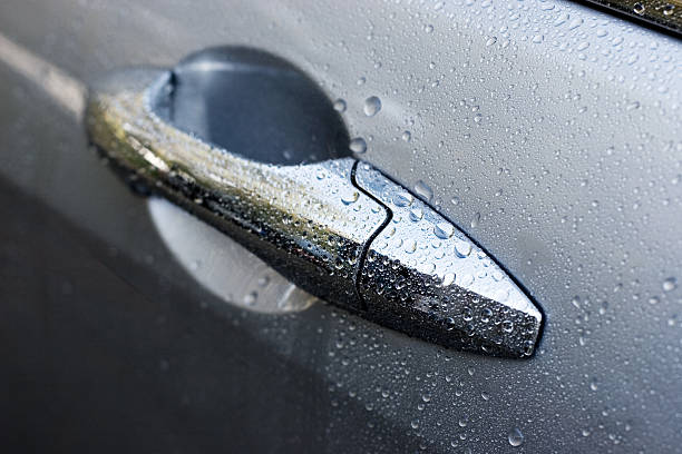 istock Wet car door 92400035