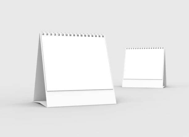 istock Desktop spiral binding calendar isolated on soft gray background. 3D illustrating. 924001676