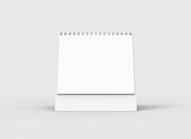istock Desktop spiral binding calendar isolated on soft gray background. 3D illustrating. 924001732