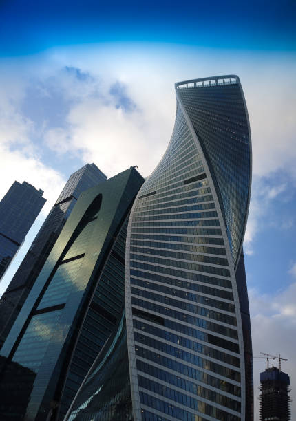 istock Moscow city tower skyscraper background 924001802