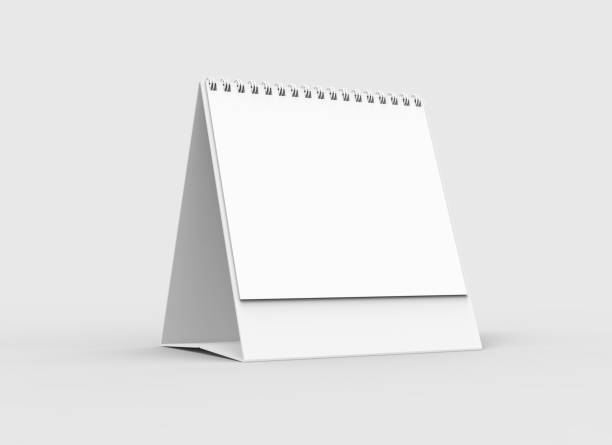 istock Desktop spiral binding calendar isolated on soft gray background. 3D illustrating. 924001848