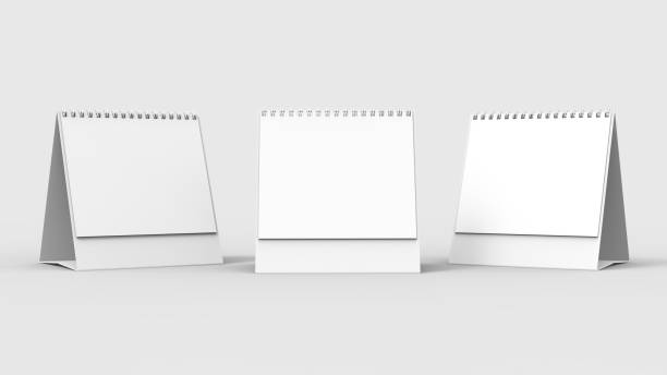 istock Desktop spiral binding calendar isolated on soft gray background. 3D illustrating. 924001896