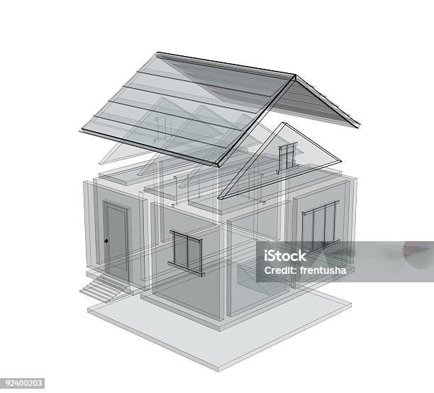 3 D スケッチの家 - 3Dのストックフォトや画像を多数ご用意 - 3D, イラストレーション, カラー画像