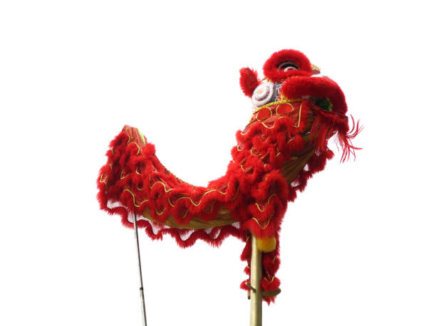istock Chinese lion costume used during Chinese New Year celebration 924005202