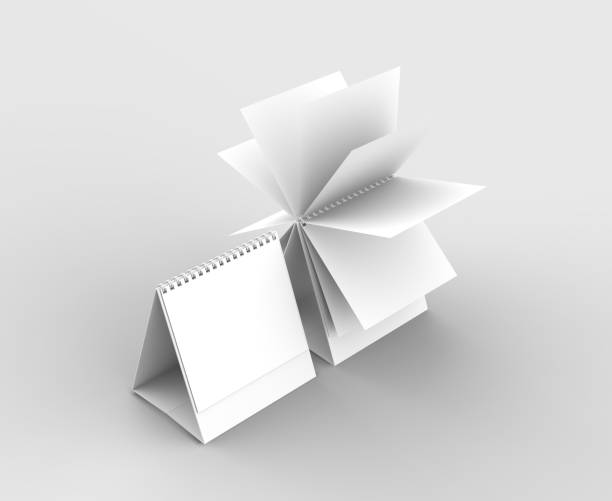 istock Desktop spiral binding calendar isolated on soft gray background. 3D illustrating. 924005296