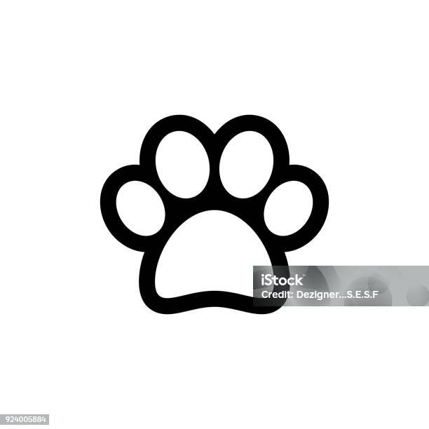 Animal Paw Vector Icon Stock Illustration - Download Image Now - Paw, Dog, Puppy