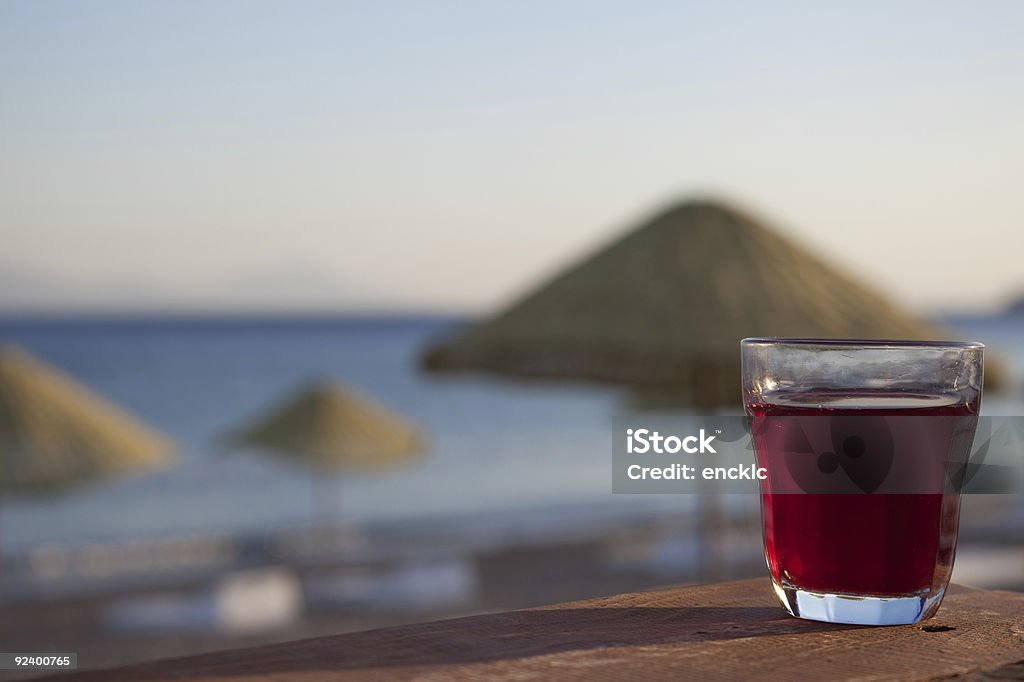 wine on the beach  Alcohol - Drink Stock Photo