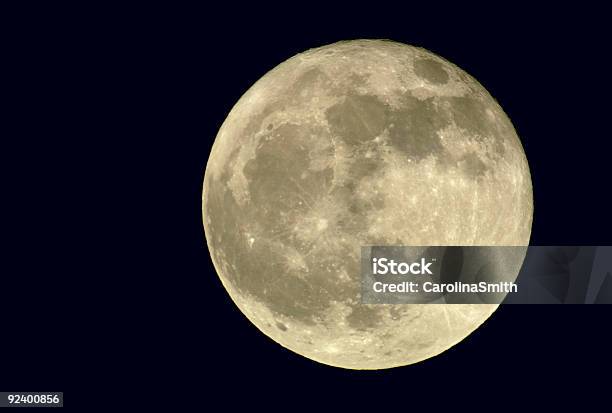 True Full Moon Stock Photo - Download Image Now - Astronomy, Black Color, Bright