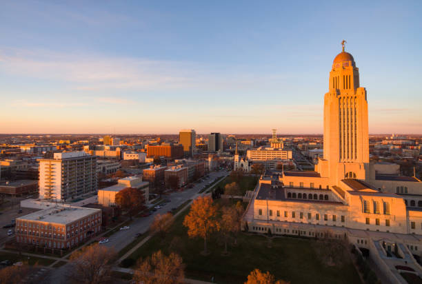 istock Fall Color Orange Tree Leaves Nebraska State Capital Lincoln 924008768