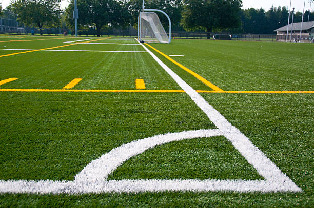 istock Track and Field Corner line close up 92401281