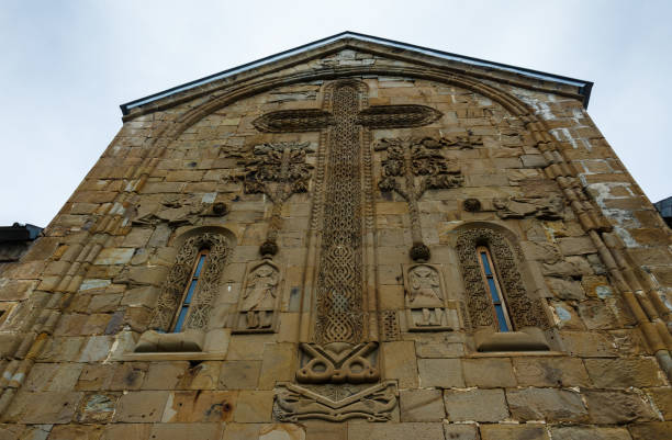 istock Architectural Details On Wall Of The Gergeti Trinity Church. Tsminda Sameba. 924013072