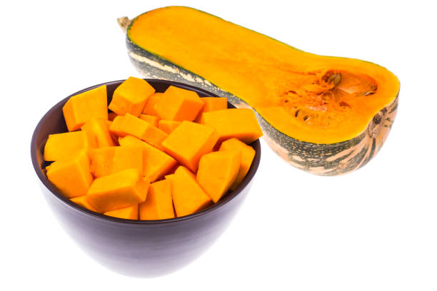 istock Pieces of pumpkins cut into cubes 924019262