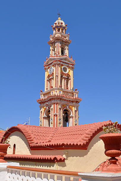 istock Monastery of Archangel Michael,island Simi,Greece 92402379