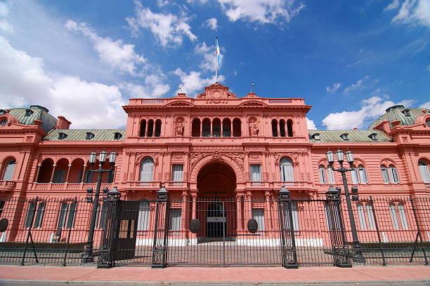 Front view of Casa Rosada, Argentina´s Government Seat in Buenos Aires. Built around 1594, it´s the most important Government Building in Argentina, South America.