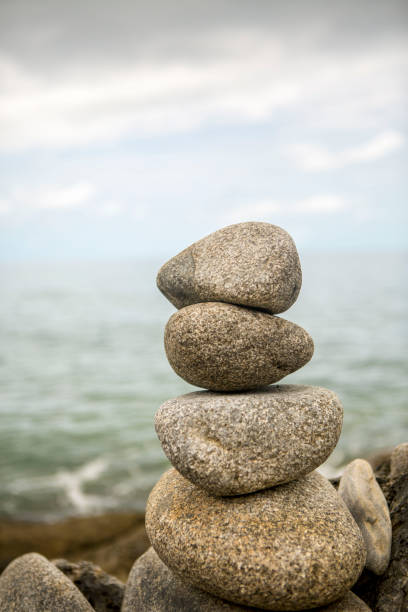 istock Stacked rocks along a Cairns beach 924027008