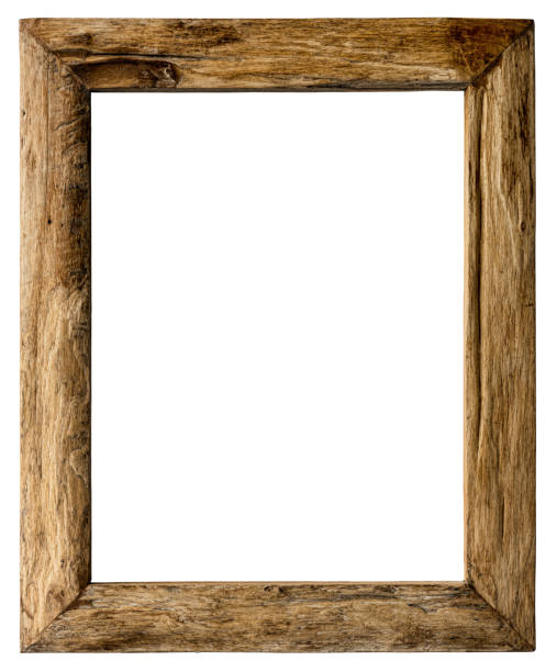 istock Old weathered rustic wood frame, isolated on white, clipping path included. 924030880
