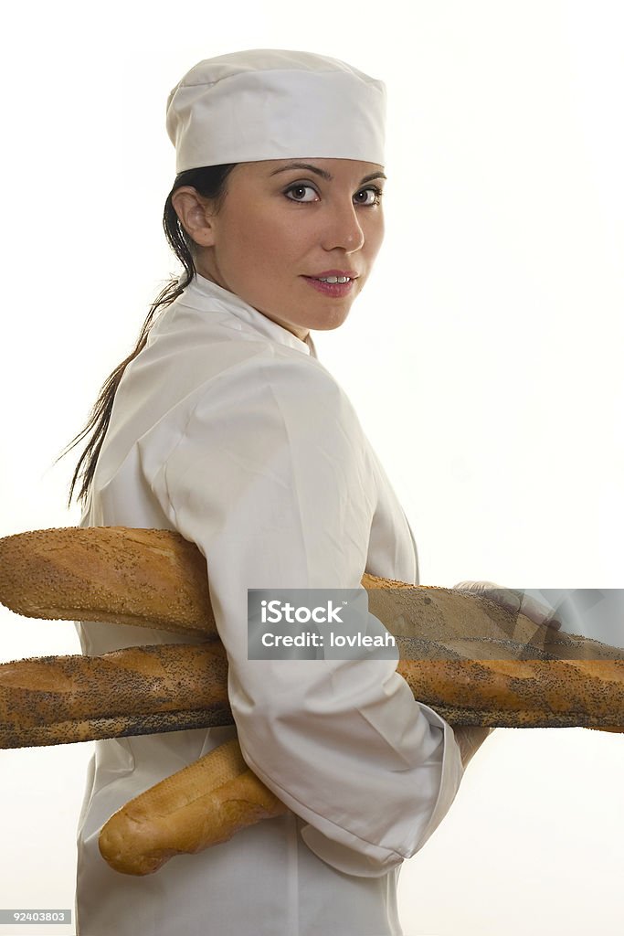 Пекарь с хлеб - Стоковые фото Безопасность роялти-фри