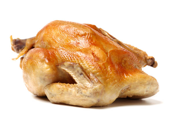 istock Roast Chicken   isolated on white background 924038396