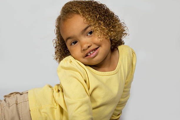 istock Cute girl with curly hair 92403985