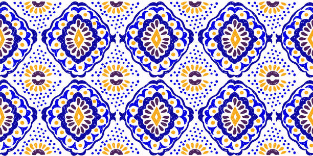 Geometric folklore ornament. Tribal ethnic vector texture. Seamless striped pattern in Aztec style. Ikat geometric folklore ornament. Tribal ethnic vector texture. Seamless striped pattern in Aztec style. Figure tribal embroidery. Indian, Scandinavian, Gypsy, Mexican, folk pattern. indonesia fabric stock illustrations